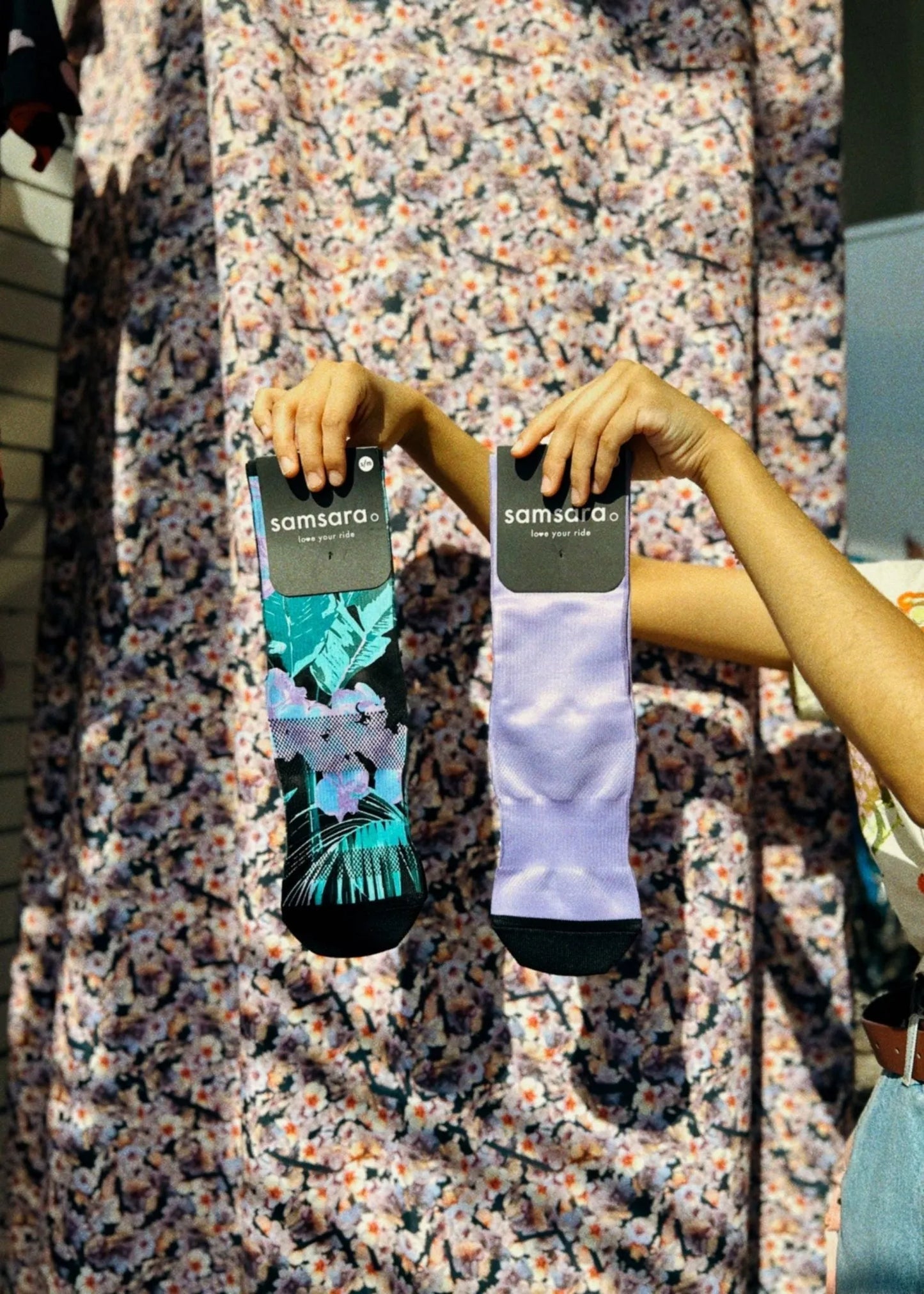 Samsara Cycle Performance Crew Socks -  Lavender