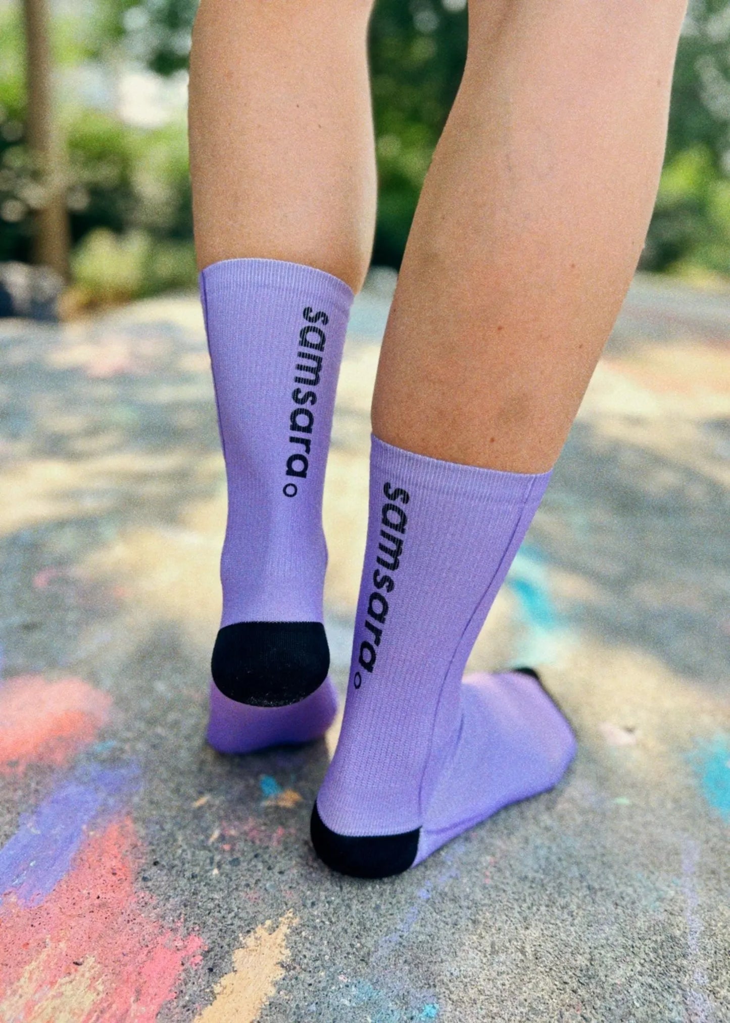 Samsara Cycle Performance Crew Socks -  Lavender