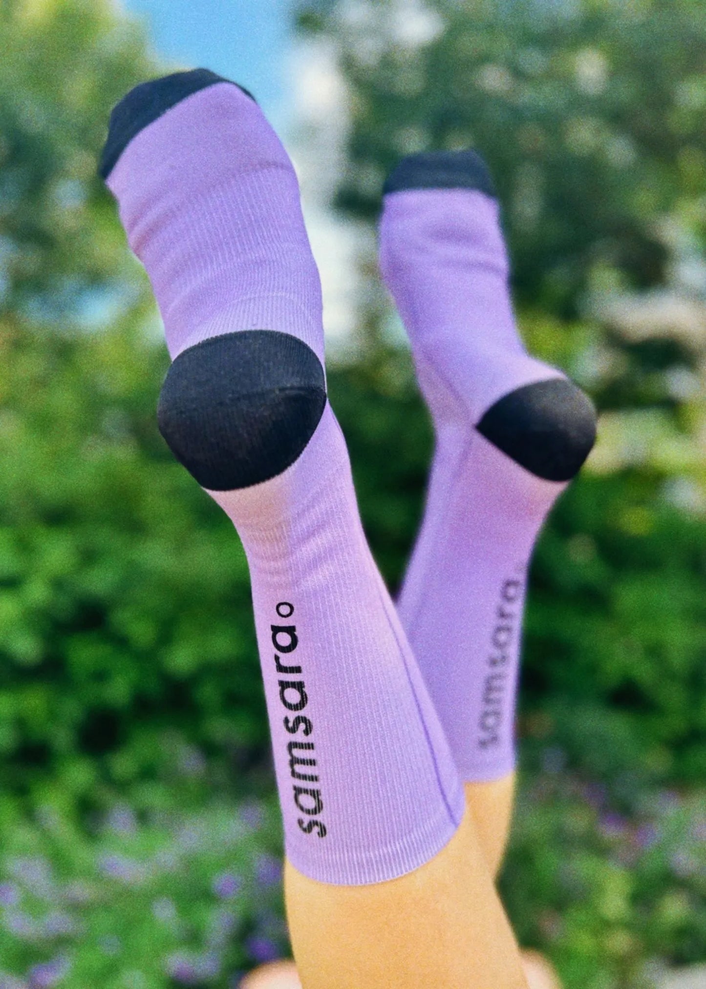 Samsara Cycle Performance Crew Socks -  Lavender